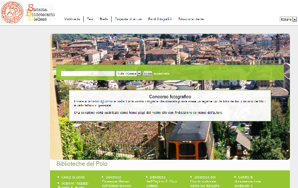 Home page dell'OPAC di Biella