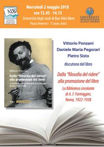 Seminario sul libro Dalla “filosofia del ridere” alla promozione del libro di Vittorio Ponzani